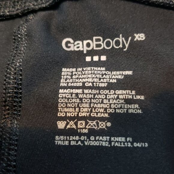 Gap Body Leggings Size XS Activewear Cropped Crop Pants Black Women's Athletic - Picture 4 of 5
